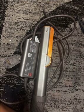 Dyson Hair Straightener in Metallic Gray with Orange Accent